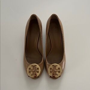 Tory Burch Tan Wedges